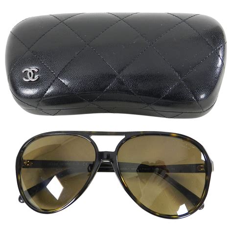 chanel glitter sunglasses 5206|Chanel 5206 714/4P Sunglasses Aviator Brown Tortoise .